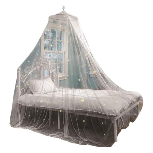 EBZFASO Mosquitera Colgante para Cama, Dosel de Cama Redondo for Cuna Infantil, 2 tamaños, for Uso Diario(White,L)