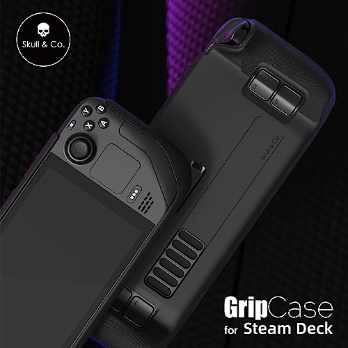 Image of Skull & Co. GripCase SD for Steam Deck: A Soft Protective Case with Textured Grips Full Protection and Stand, Shock-Absorption Non-Slip and Anti-Scratch Cover Design - Coyote Gray