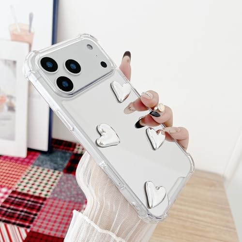 Coque iPhone 17 Pro antichoc transparente avec miroir de maquillage - 5