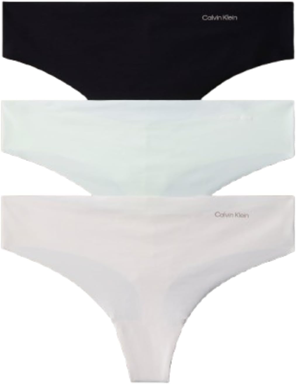 Calvin Klein Women's Invisibles Seamless Thong Panties, 3 Pack