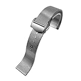 Generico Compatibile con il bracciale Omega in acciaio inossidabile con cinturino pieghevole in metallo da 20 mm