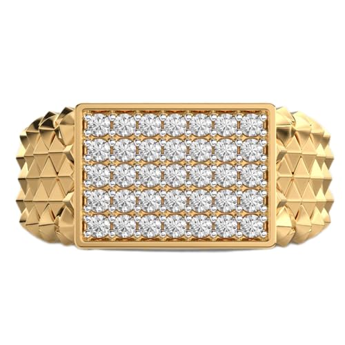 Bague chevalière en argent 925 et moissanite ronde avec une finition luxe fait main pour homme