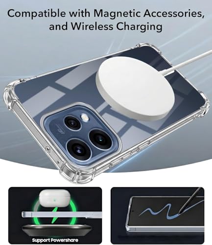 Image of Jkobi Shockproof Crystal-Clear Back Cover for Oppo Reno15 5G | Oppo Reno 15 5G (Magsafe Wireless Support | Drop & Camera Protection | Hard Polycarbonate)