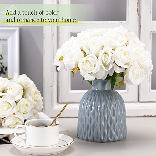 image for Jexine 120 Pcs Artificial Rose Flowers Bouquet Silk Realistic Flowers 