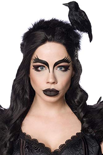 Costume Gothic Crow Lady vêtement Halloween noir taille M polyester coton - 3