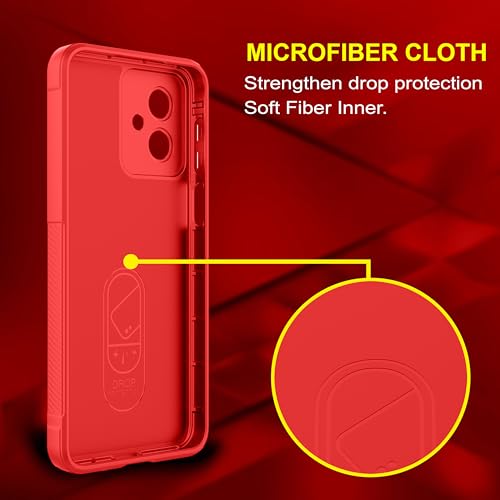Image of amazon basics Back Case Cover for Moto G64 5G (Silicone Magic-Red)