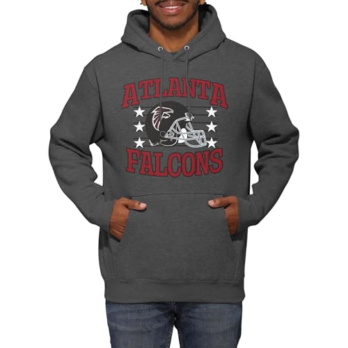 FOCO Atlanta Falcons NFL Mens Gridiron Glory Hoodie - Charcoal Heather - XXXL