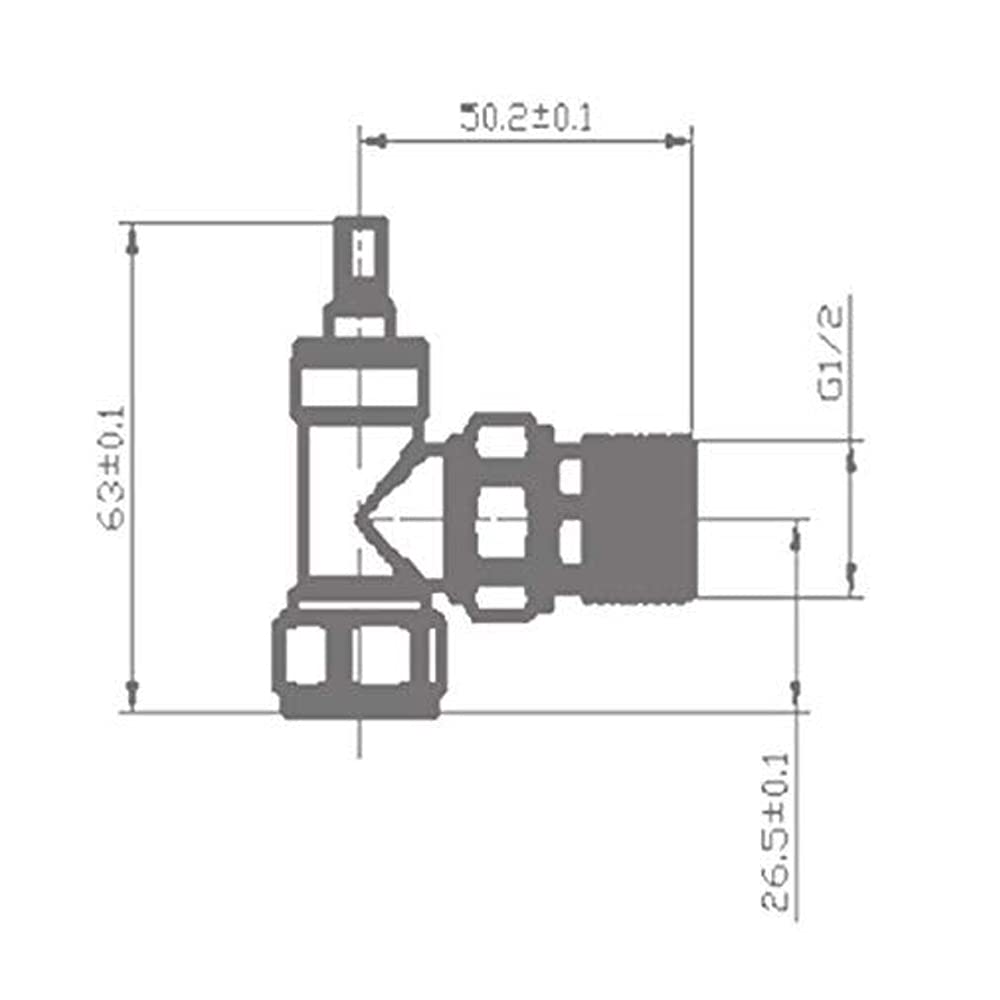 Válvula de radiador de diseñador con toallero en ángulo termostático de 15 mm x ½ Grifos de calefacción Central con válvula en ángulo con Protector de detención Libre Blanco y Cromo