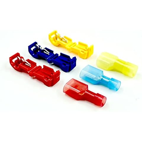 T-Tap Wire Connectors, Nylon Insulated Male Quick Disconnect Spade Terminals Kit,Without Worrying About Soldering or Stripping The Insulation. (JXRBY 60pcs) Cover