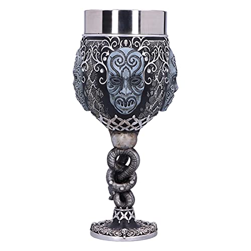 Cáliz coleccionable Harry Potter Voldemort de resina plateada Nemesis Now 5