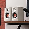 Edifier MR3 Powered Studio Monitor Speakers, Hi-Res Audio Certified Bluetooth V5.4 Active Bookshelf Loudspeakers, 2.0 Computer Speaker with Headphone Output RCA AUX Balanced TRS Input (White)