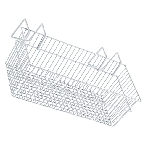 OHPHCALL 1Pc Iron Hanging Storage Basket Wall Mounted Basket for Home Office Dormitory Space Saving Organizer with Hollow Design Easy to Install No Damage to Walls