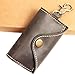 Wallet Handmade,Car Key Holders,Coin Purse,Leather Key Case,Leather Key Holder, Handmade Keychain Coin Purse with 6 Keychains (Grey)