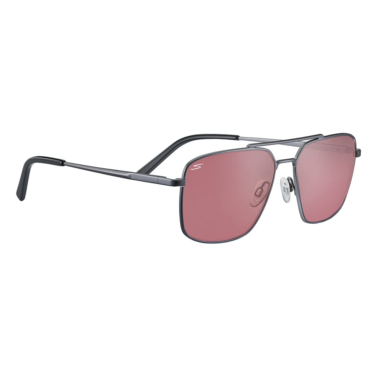 Serengeti Aviator Sunglasses - Matte Gunmetal Saturn Polarized Sedona - Grey - One Size