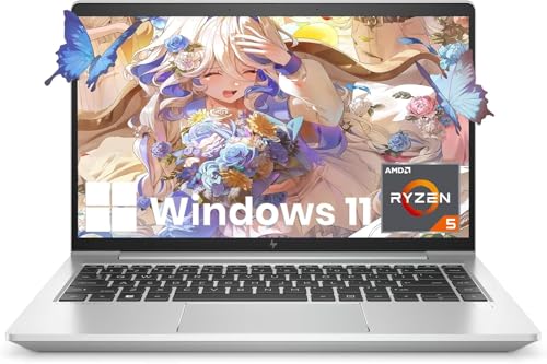 HP EliteBook 645 G9 Business Laptop, 14 FHD (1920 x 1080), AMD Ryzen 5 5675U 2,3 GHz, RAM 16 Go, SSD 512 Go, Clavier QWERTY, CAM, Windows 11 Pro (renouvelé)