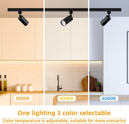 Image of Black GU10 Track Lighting Kit 6x3.28FT Plug in