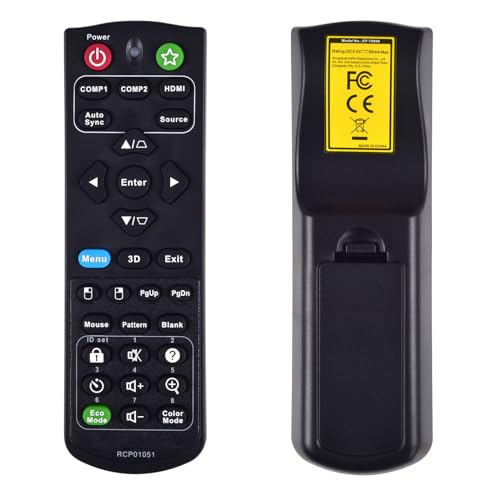 Image of HZIME New RCP01051 Replace Remote Control Compatible for ViewSonic PJD5253 PJD5255 A-00009740 PJD5153 PJD5553LWS PJD7835HD RCP01051 PJD5153P PJD5154 PJD5155 PJD5155L PJD5155N PJD5250 Projector