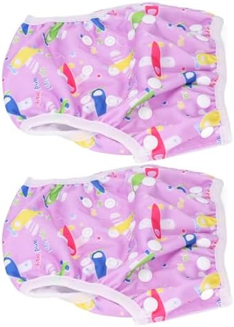 Alomejor Baby Adjustable Swim Diaper Pants, Washable Button Closure, Toddler Swim Diaper for Lessons, Elastic Design (T16) (T16) (T19) - 3