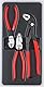 KNIPEX Kraft-Paket 1x 02 01 180, 1x 87 01 250, 1x 74 01 160, 00 20 10