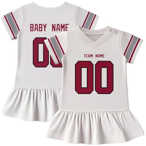 Image of KREDE Baby Clothes Unisex Bodysuit Jersey Style Custom Name Number for Baby Boys