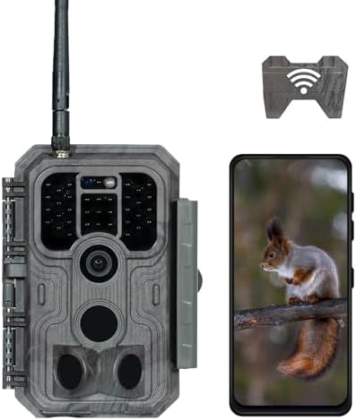 Meidase Trail Camera P200, WiFi Bluetooth, 48MP 1296p, 100ft Night Vision, Cell Phone App, Game Cameras with Motion Activated Waterproof