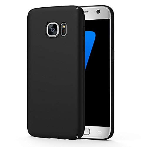 Galaxy S7 Case, Sincase Snug-Fit Slender [Non Slip] Ultra-Thin Side to Side Edge Coverage Bumper [Super Lightweight] Superior Coating Hard PC Cover for Samsung Galaxy S7, Black