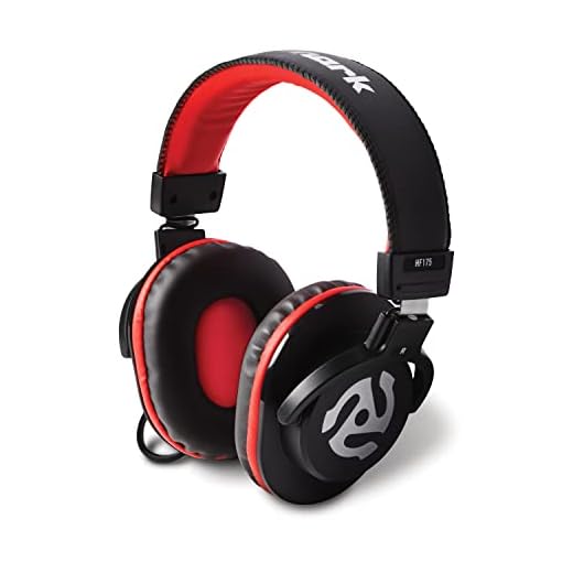 Numark HF175 - Auriculares de DJ de diseño cerrado, transductores de 40mm, almohadillas de calidad para mezclas y monitorización DJ, cable de 3m