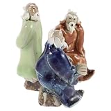 Utilisation polyvalente : idéales comme sculpture de jardin, accessoire pour jardin féérique ou figurine de sage chinois pour bonsaï de bureau, ces pièces s’intègrent à divers décors, aussi bien à l’intérieur qu’à l’extérieur. figurine de sage chinois pour bonsaï de bureau, petites figurines en porcelaine pour bonsaï