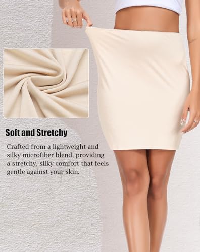 Image of Vlazom Women's Half Slip for Under Dress Short Petticoat Above Knee Under Slips for Women Under Dresses Size S-XXL