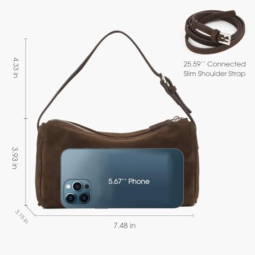 Premium Suede Leather Crossbody Purses for Women, Small Shoulder Bag with Adjustable Strap and Crossbody Hobo Bag2