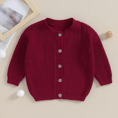 Infant Baby Girl Boy Cardigan Long Sleeve Button Knit Sweater Knitwear Toddler Fall Winter Clothes2