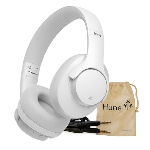 HUNE Flora Auriculares Cascos Inalámbricos On-Ear, Bluetooth V5.4, hasta 70 Horas de Autonomía, IPX4, Asistente de Voz, Plástico Reciclado