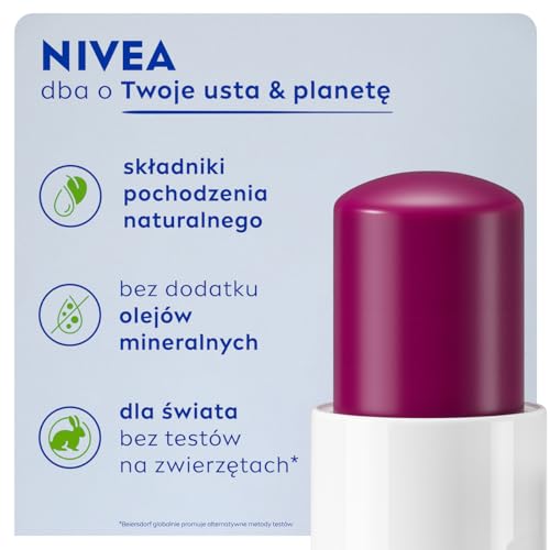 NIVEA Pflegende Lippenstift Blackberry Shine, 4,8g – Ansicht 6