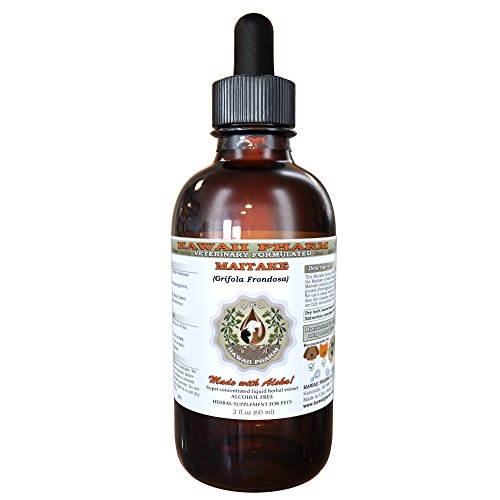 HawaiiPharm Maitake (Grifola Frondosa) Organic Dried Mushroom Veterinary Natural Alcohol-Free Liquid Extract, Pet Herbal Supplement 2 oz