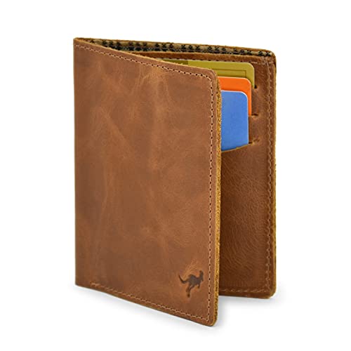 CARTEIRA PORTA CARTÃO/CNH VERTICAL COURO LEGÍTIMO NATURAL (MARROM CLARO)