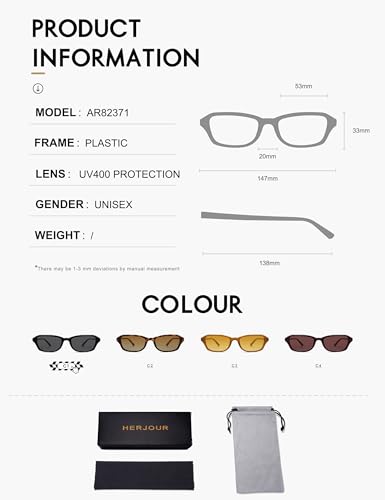 Image of Retro Square Cat Eye Sunglasses for Women Men 90s Trendy Rectangle Sun Glasses UV Protection AR82371