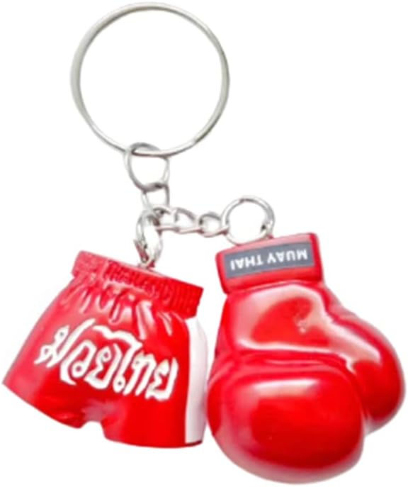 Pack of 5 pieces, keychain, gloves and muay thai shorts Muay Thai gloves and boxing trunks keychain, boxer boxer gift
