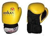 Orkansports Kinder Trainings Boxhandschuhe Dortmund-Style gelb/schwarz 6oz