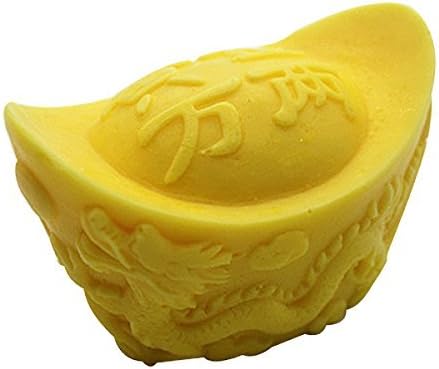 Lingmoldshop Gold Ingot Craft Art Silicone Soap Mold DIY Candy Mould Craft Molds Handmade Candle Molds