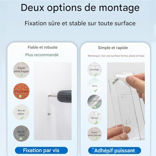 Support pour ordinateur portable sous table rigide et support mural anti-chute