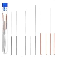 Lnngub 10 Stück 3D Drucker Düsen Reinigungsset, 0,15-1mm 3D Drucker Düsen Reinigungs Nadel Edelstahl Düsen Reinigungsnadeln mit Kunststoff Aufbewahrungsrohr 3D-Drucker-Zubehör Nozzle Cleaning Tool Kit