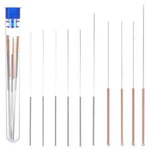 Lnngub 10 Stück 3D Drucker Düsen Reinigungsset, 0,15-1mm 3D Drucker Düsen Reinigungs Nadel Edelstahl Düsen Reinigungsnadeln mit Kunststoff Aufbewahrungsrohr 3D-Drucker-Zubehör Nozzle Cleaning Tool Kit