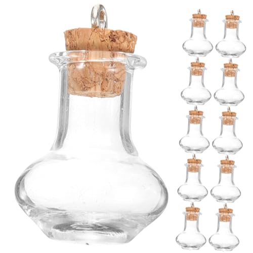 Holibanna 2 Series Botella De Los Deseos Miel Fina Mini Frascos Pequeños Marcados Recipientes Transparentes Pequeños Frascos De Vidrio Botella De Vidrio Para Manualidades 20 piezas*2