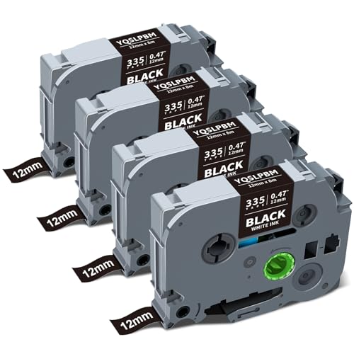 Ruban Tze335 blanc sur noir pour étiqueter la maison avec PT-D210 et 1280