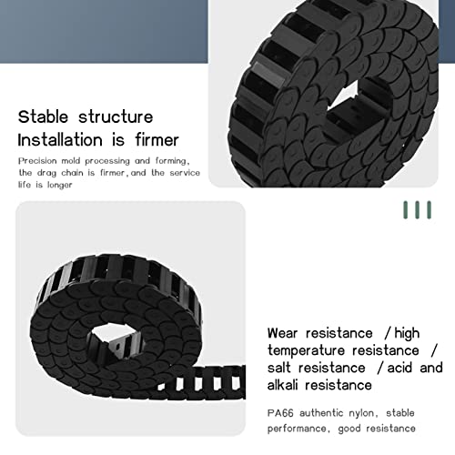 Corrente de arrasto de nylon com 1 m de comprimento PA66 Cabo de temperatura Corrente de arrasto tra