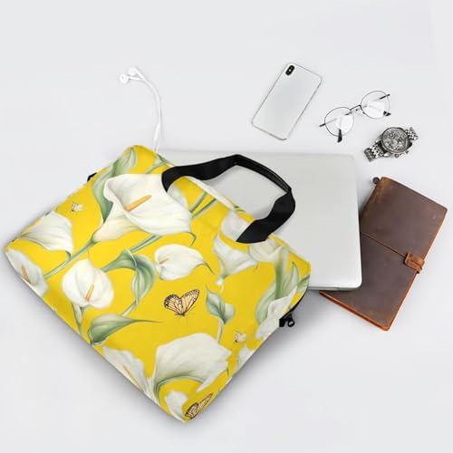 Bolsa portátil para laptop 15.6 pulgadas con asas y correa amarilla miniatura 7
