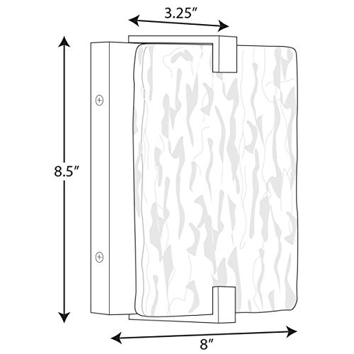 Image of Progress Lighting LED Alabaster Stone Black ADA Wall Sconce 8.50x8.00x8.00