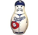 Fremont Die MLB Los Angeles Dodgers Bop Bag Inflatable Punching Bag, 40" Tall, 40" Tall, Team Colors
