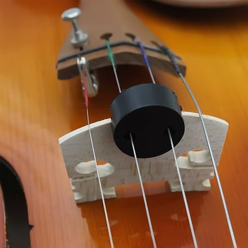 Classicseali 10PCS Viola Mute, Silicone Violin Practice Mute, Round Violin Mutes, Flexible and Durable, for Violins and Small Viola, Ultra Practice Silencer, Black - Thumbnail 3