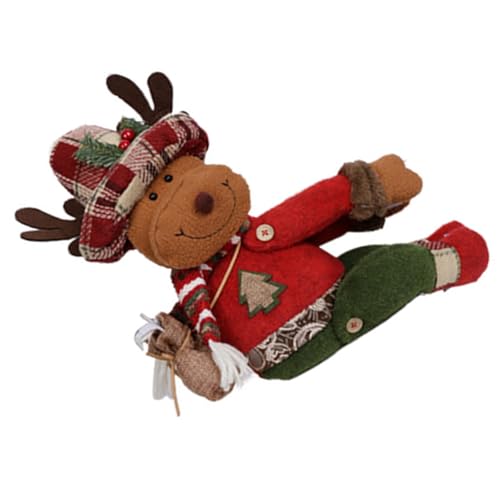 Ldabrye Alzapaños de cortina de Navidad, soporte de felpa de dibujos animados, decoración de Navidad para habitación de niños, guardería, decoraciones de vacaciones, soportes de muñeca de felpa